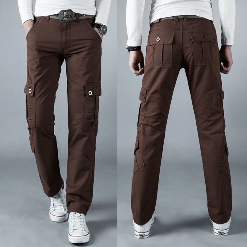 Woodworking Brand - Pantalon cargo monochrome pour homme, poches