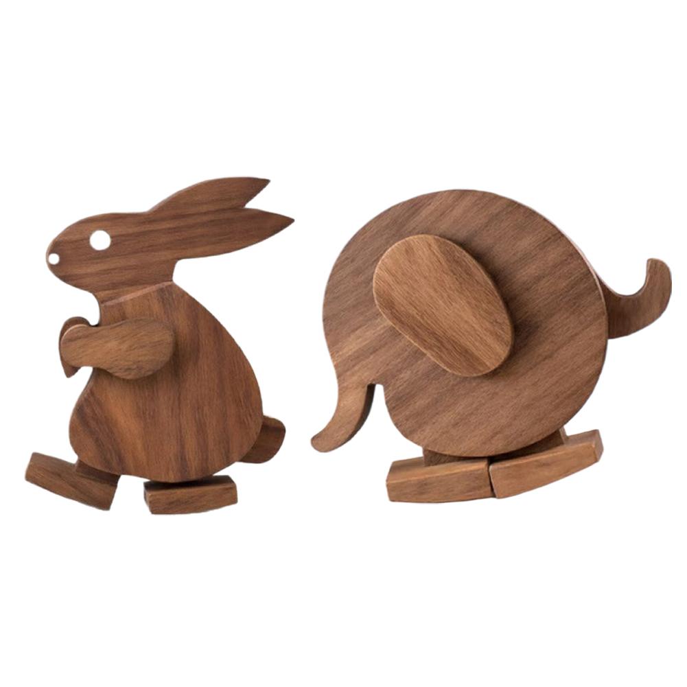 Woodworking Joint - Lot de 2 animaux scandinaves en