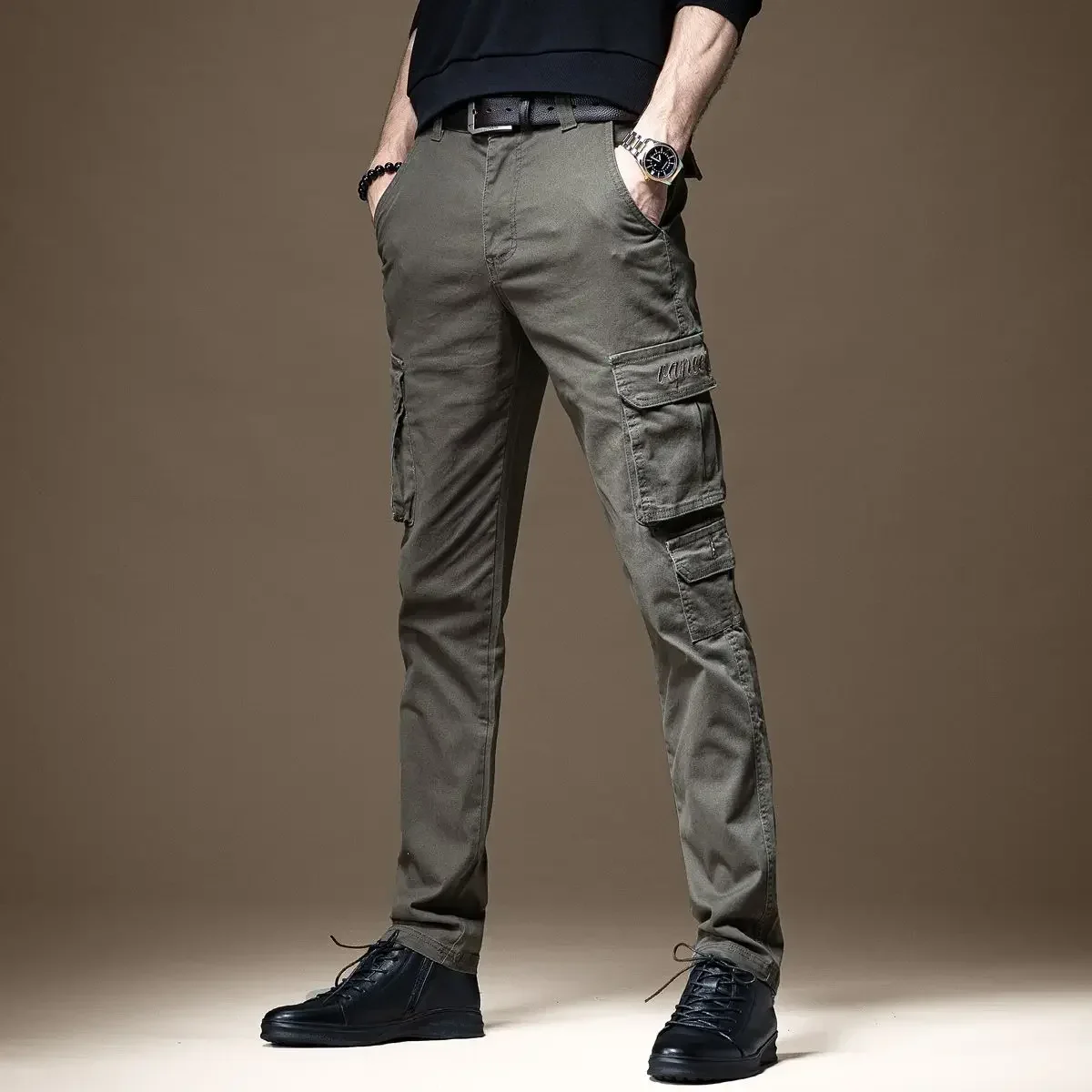 FJMAN-Pantalon Cargo Slim Noir - Woodworking Brand avis et prix