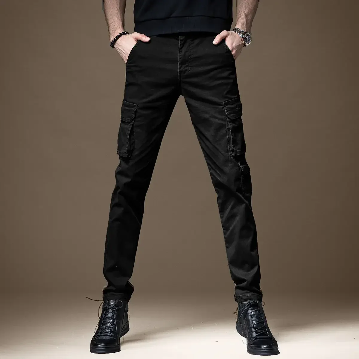 FJMAN-Pantalon Cargo Slim Noir - Woodworking Brand avis et prix