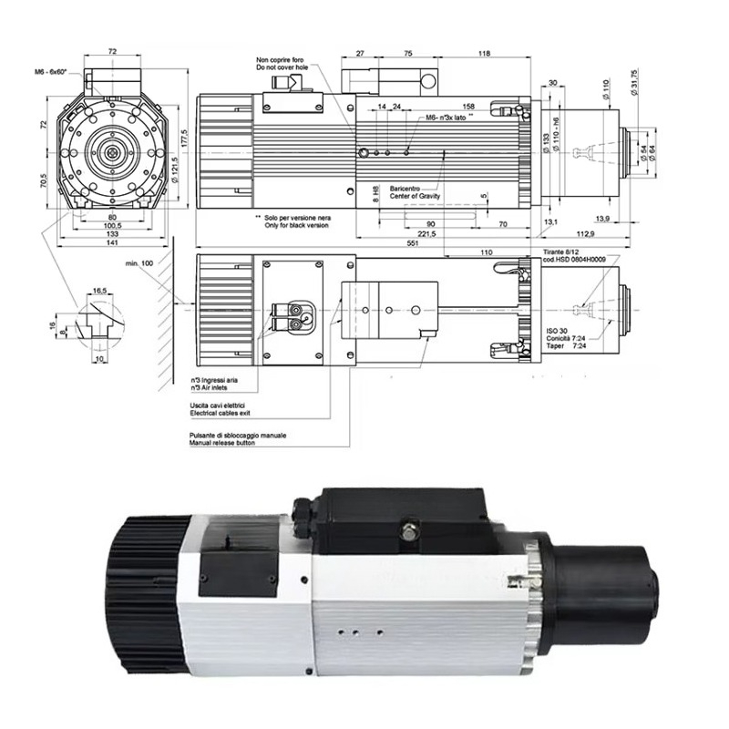 Moteur de broche en acier ISO3 - Woodworking Machinery For Sale avis et prix